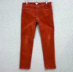 Eileen Fisher Stretch Corduroy Pants Size 12 Slim Tapered Leg Autumn Fall Earthy